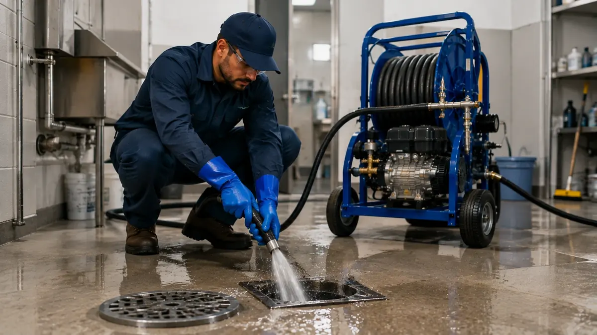 Floor Drain Hydro Jet Cleaning in Carson