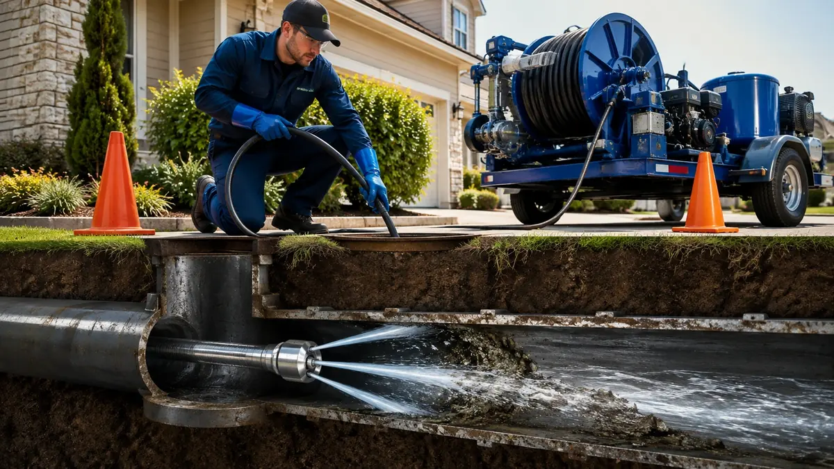 Main Sewer Line Hydro Jet Cleaning in Carson