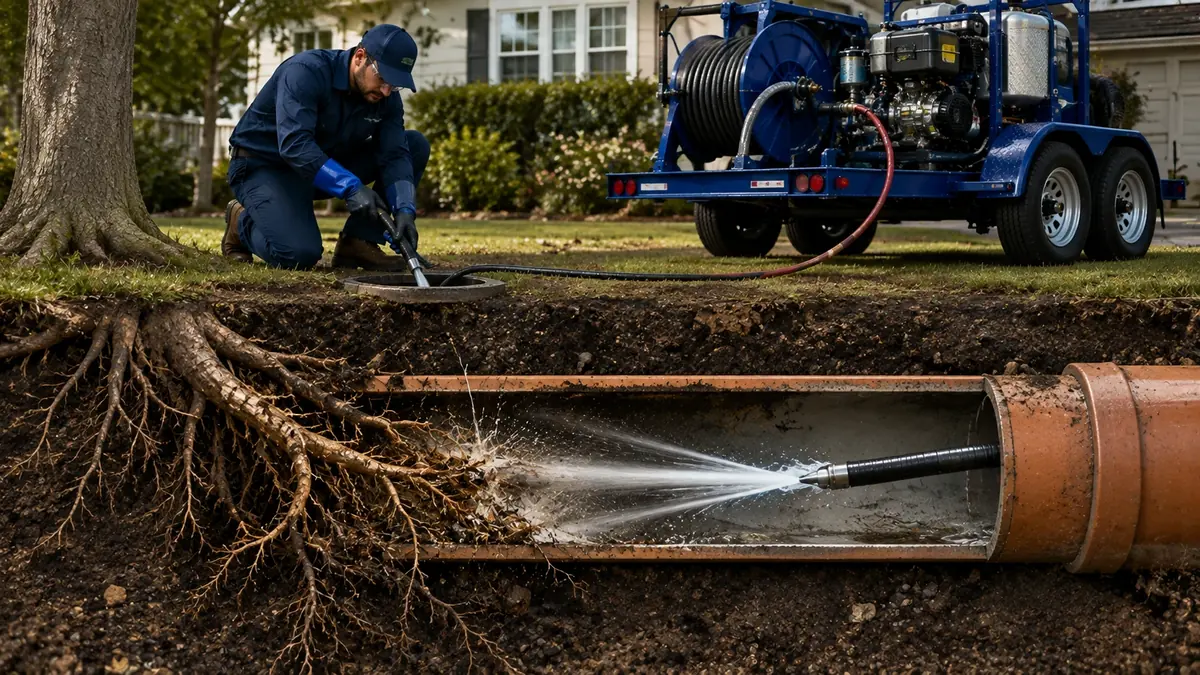 Tree Root Removal with Hydro Jetting in Carson